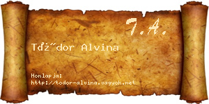 Tódor Alvina névjegykártya